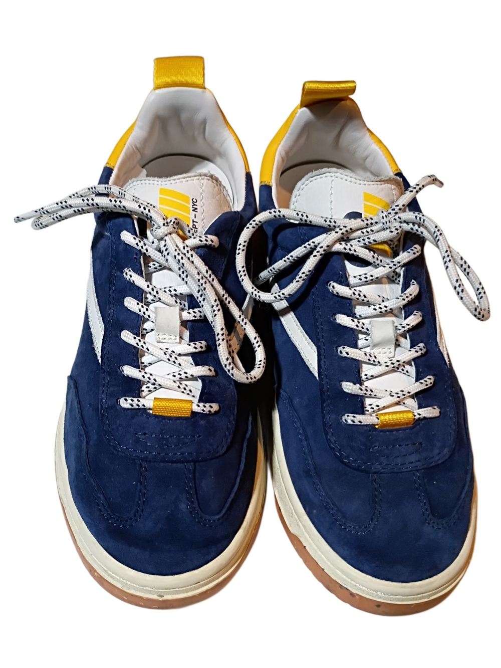 ONcept Panama Low Top Indigo Sneakers with White and Yellow Accents